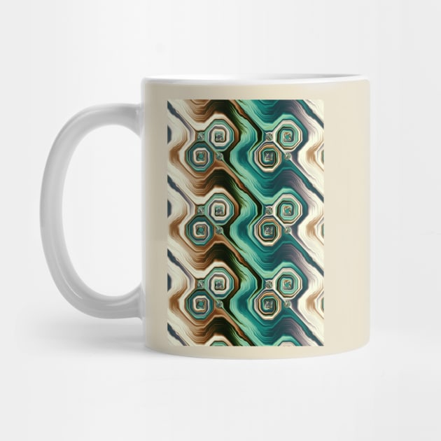 Turquoise and cream decorative design by pinkal